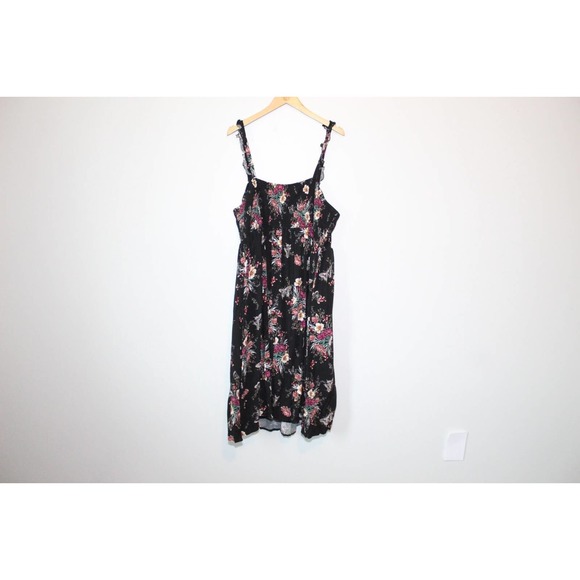 Torrid Floral Butterfly Midi Challis Smocked Tiered Dress Plus Size 4 4X H14068 - Picture 10 of 16